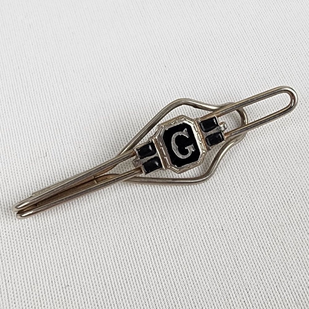 Vintage Gold Tone Initial G Tie Money Clip